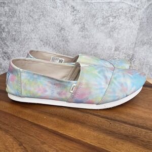 Toms Ballet Flats Womens 8.5 Alpargata Tie Dye Slip On Casual Comfort Shoes‎